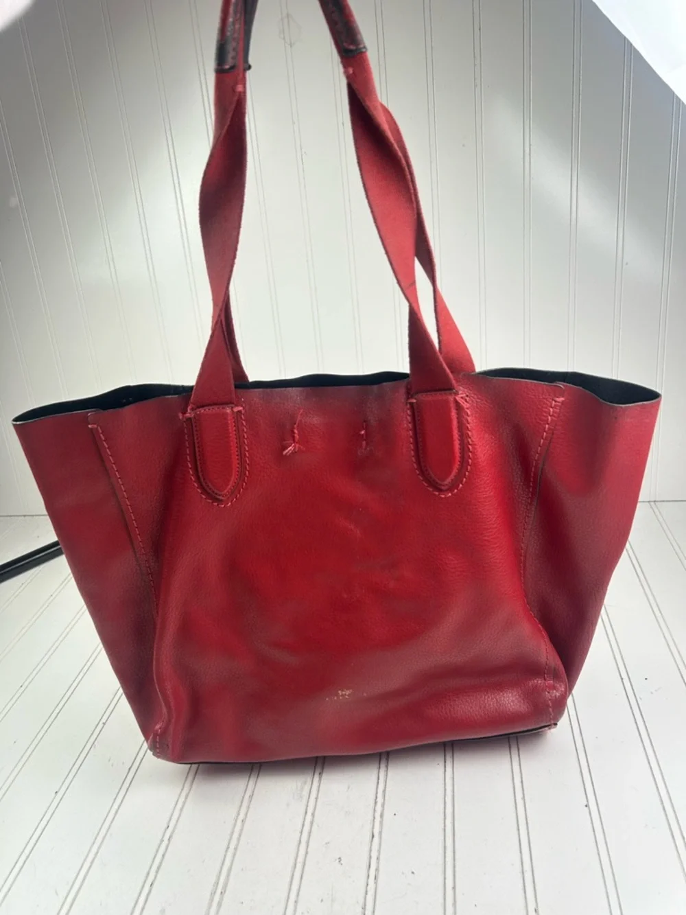 Coach Derby Vintage Y2K Red Leather Tote Bag Women’s - Picture 2 of 15